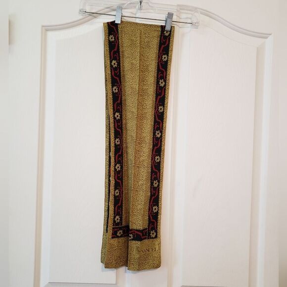 Serge Nancel Gold and Black Patterned Scarf - Picture 2 of 4